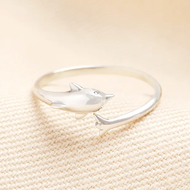 Adjustable Sterling Silver Dolphin Ring Adjustable Sterling Silver Dolphin Ring