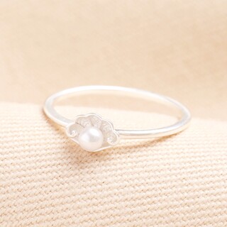 Sterling Silver Semi Precious Opal Oyster Ring