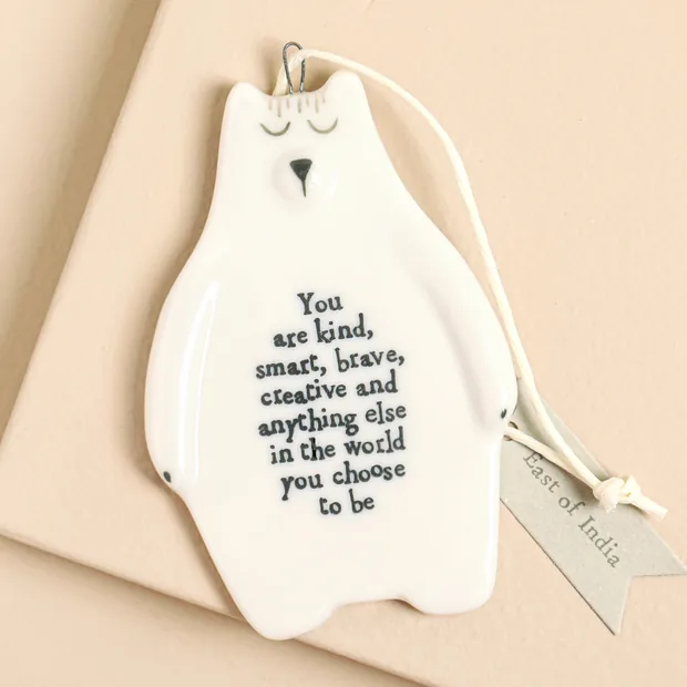 East of India Bear You are Kind Hanging Decoration East of India Bear You are Kind Hanging Decoration