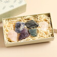 Open Matchbox of the East of India Calm & Healing Crystal Set