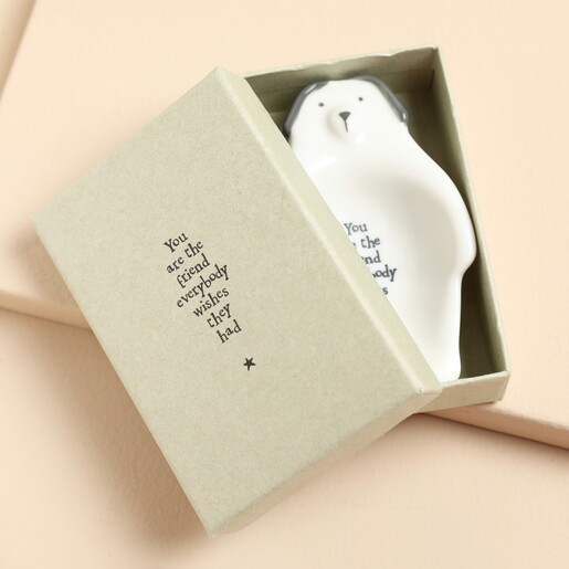 Packaging Packaging for East of India Dog You're the Friend Trinket Dish