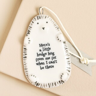 East of India Hedgehog Far Away Hugs Hanging Decoration