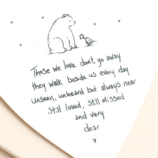 Close Up of East of India Those We Love Heart Coaster