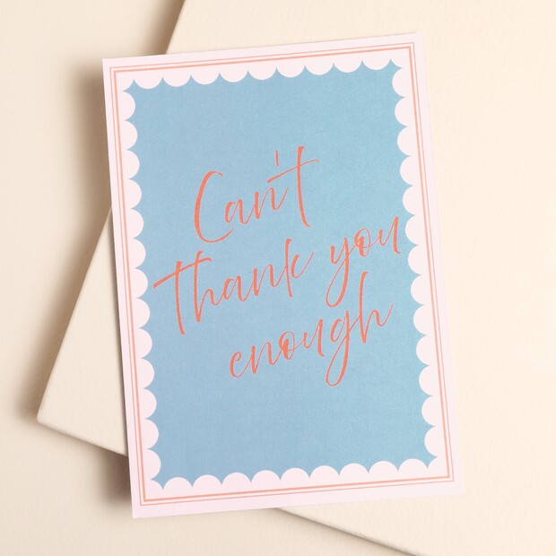 Can't Thank You Enough Notecard