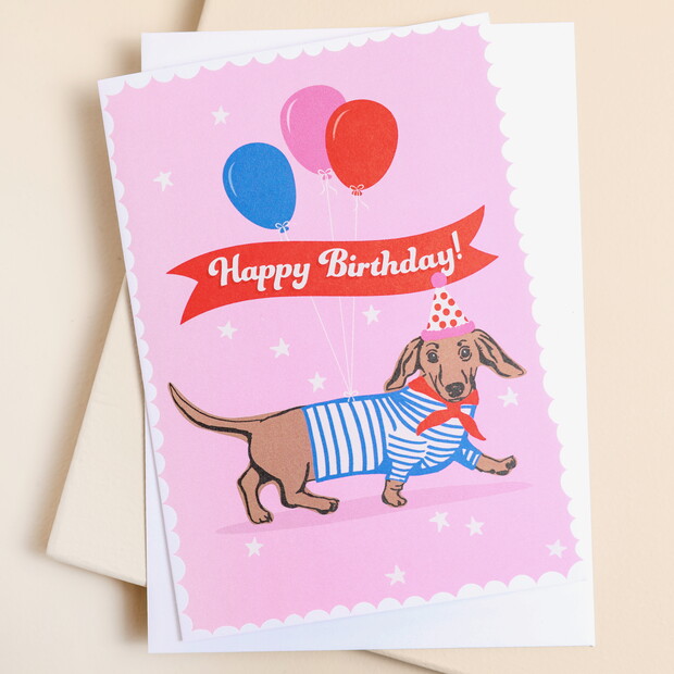 Sausage Dog Birthday Card Sausage Dog Birthday Card
