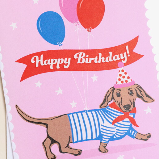 Sausage Dog Birthday Card