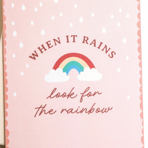 Close Up of When it Rains Greetings Card