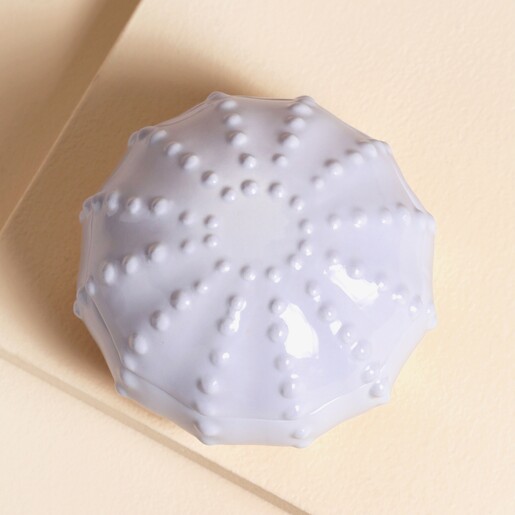 Top View of Sea Urchin Ombre Lavender Candle