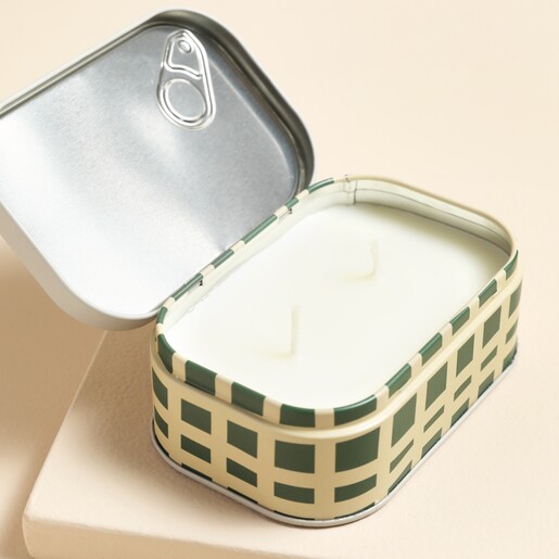Opened Tin Opened Tin for the Paddywax French Baguette Rosemary & Thyme Bistro Tin Candle