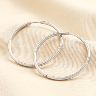 Stainless Steel Large Hoop Earrings