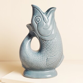 Gurgly 28cm Large Blue Grey Glug Jug