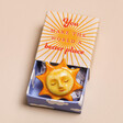 Tiny Matchbox Ceramic Sunshine Token box open with token and packaging on show