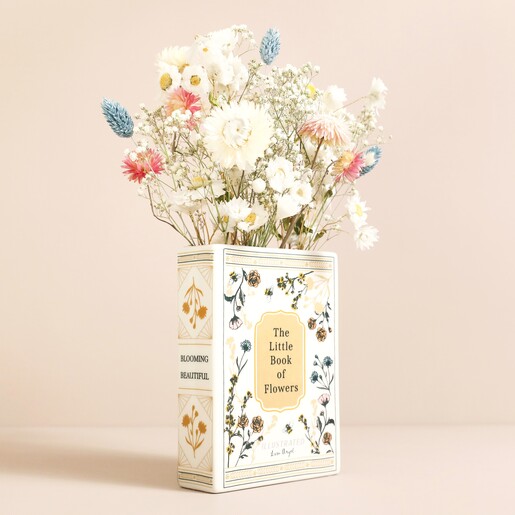 Vase with Flowers Personalised Ceramic Little Book of Flowers Vase with Flowers