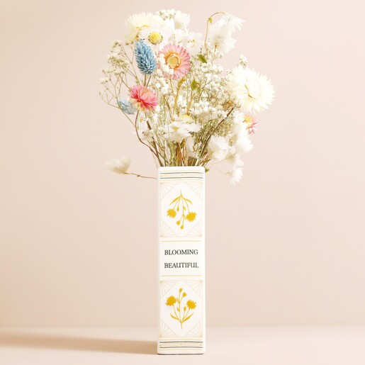 Vase with Flowers Personalised Ceramic Little Book of Flowers Vase with Flowers