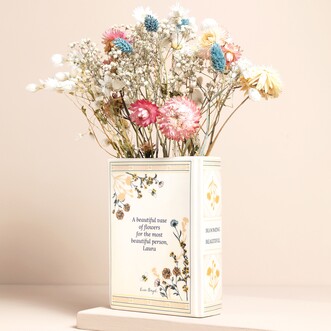 Personalised Ceramic Little Book of Flowers Vase