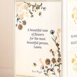 Back of Personalised Ceramic Little Book of Flowers Vase