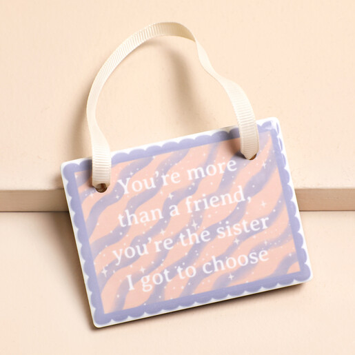 Purple 'You're More than a Friend' Hanging Plaque Purple 'You're More than a Friend' Hanging Plaque
