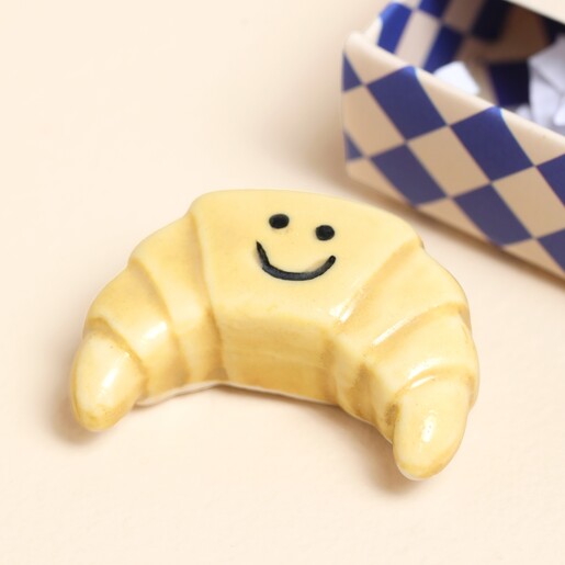 Tiny Matchbox Ceramic Croissant Token | Lisa Angel