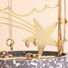 Close Up of Celestial Metal Folding Jewellery Stand with Terrazzo Base