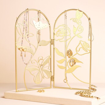 Floral Metal Folding Jewellery Stand