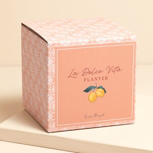 Pink 'La Dolce Vita' Lemons Ceramic Planter with Tray