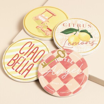 Set of 4 Hotel Angel Coasters