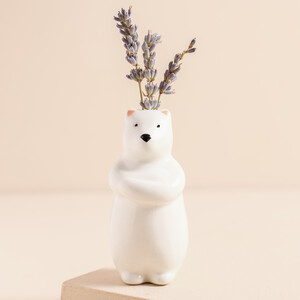 Tiny Bear Bud Vase