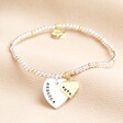 Personalised 40th Birthday Gold and Silver Bead Bracelet