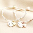 A personalised mixed metal bracelet with heartfelt charm