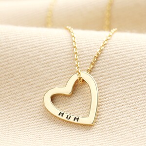 (WHS) Mum Family Names Heart Necklace