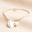 Personalised 60th Birthday Gold and Silver Bead Bracelet