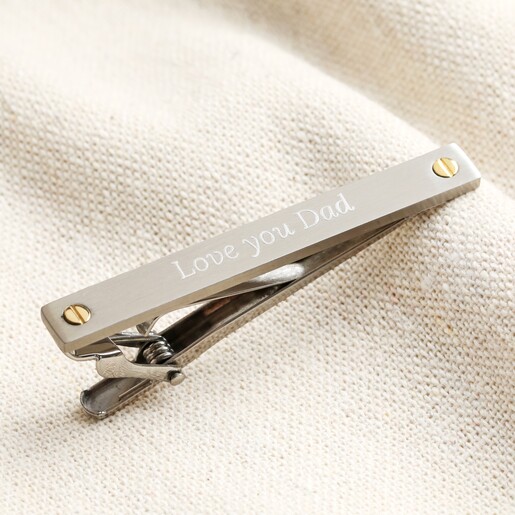 Personalised Stainless Steel Tie Clip