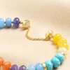 Magnetic Multicoloured Beaded Bracelet in Gold