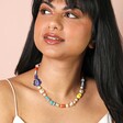 Multi Colour Beaded Floral Necklace