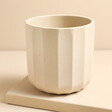 Ivyline Positano Medium Ivory Geo Planter without Plant