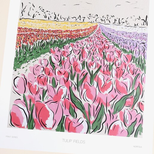 Jenna Crush Illustration Tulip Field Art A3 Print Jenna Crush Illustration Tulip Field Art A3 Print
