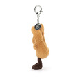 Side View of Jellycat Amuseables Pretzel Bag Charm Soft Toy