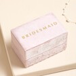 'Bridesmaid' Blush Pink Velvet Bracelet Box