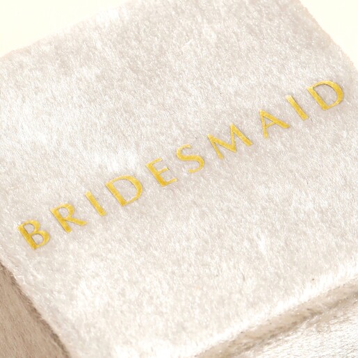 'Bridesmaid' Natural Velvet Necklace Box