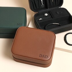 Men's Personalised Vegan Leather Travel Accessories Case