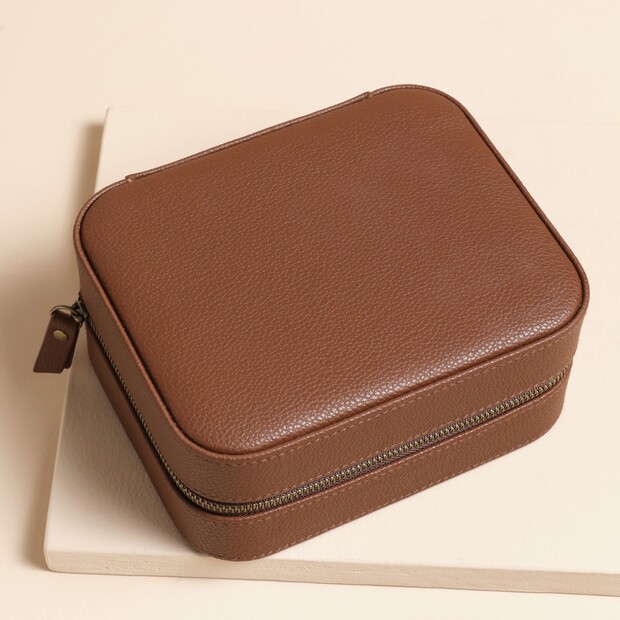 Men's Travel Accessories Case in Brown Men's Travel Accessories Case in Brown