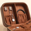 Men's Travel Accessory Case in Brown