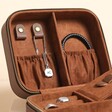 Men's Travel Accessory Case in Brown