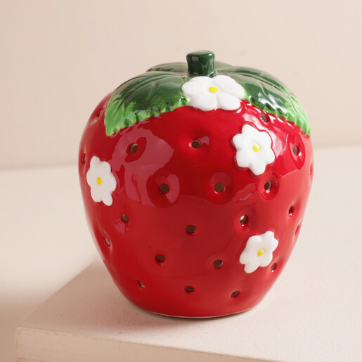 Ceramic LED Strawberry Flowers Light