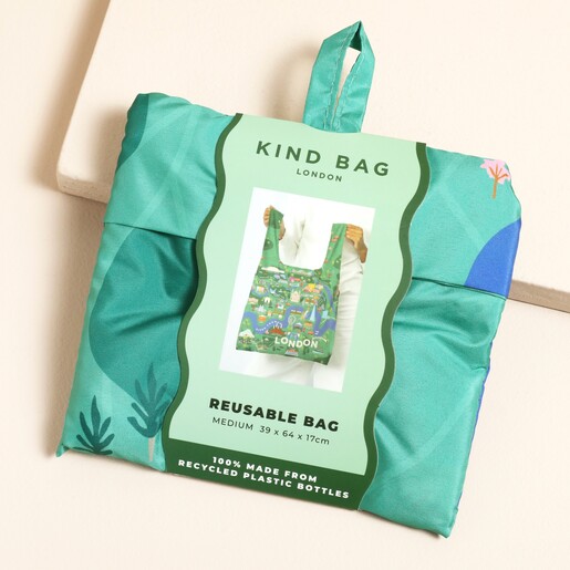 Kind Bag London Map Print Reusable Shopping Bag 