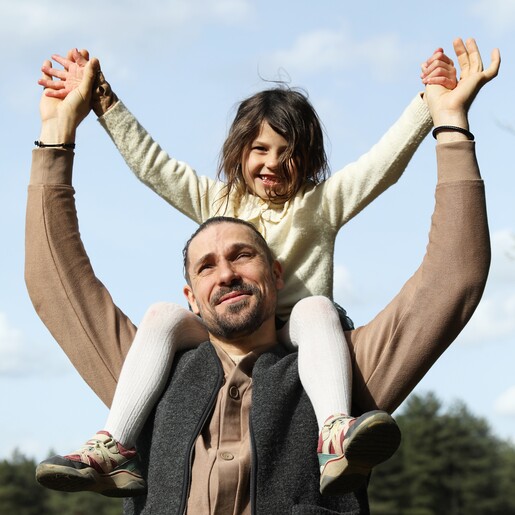 Men's Polished Leather Bracelet in Black