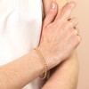 Close Up of Stainless Steel Bobble Bead Bracelet in Gold