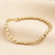 Stainless Steel Bobble Bead Bracelet in Gold