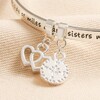 'Sisters' Meaningful Word Bangle in Silver