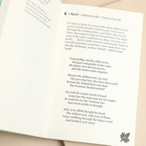 Opened Page of A Poem for Every Spring Day Book